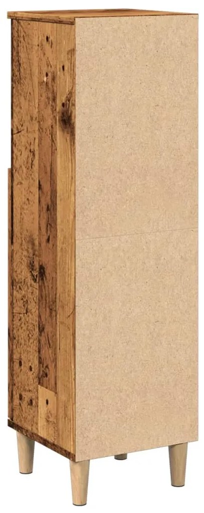 vidaXL Ντουλάπι μπάνιου Παλιό ξύλο 30x30x100 cm Κατασκευασμένο ξύλο