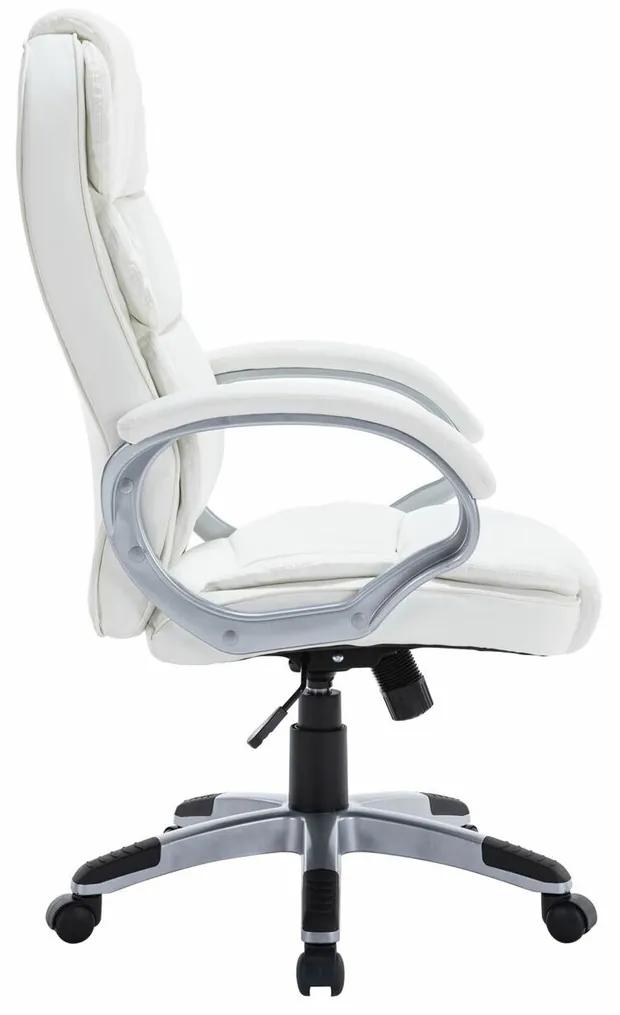 Καρέκλα γραφείου Mesa 378, Άσπρο, 112x72x66cm, Με ρόδες, Με μπράτσα, Μηχανισμός καρέκλας: Ασύγχρονος | Epipla1.gr