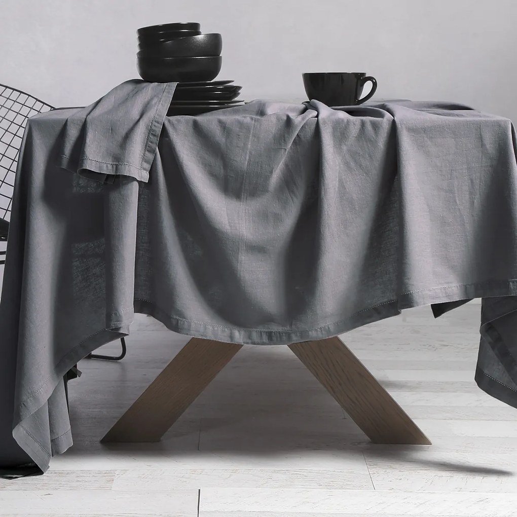 Τραπεζομάντηλο (150x250) Nef-Nef Homeware Cotton Linen Grey