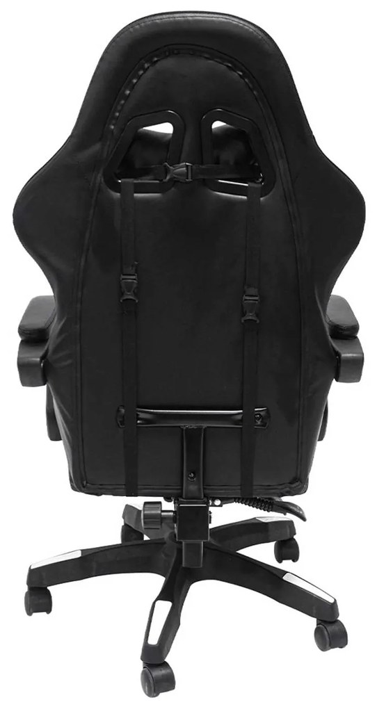 ΠΟΛΥΘΡΟΝΑ GAMING DARREN HM1203.04 ΜΑΥΡΟ-ΛΕΥΚΟ PVC &amp; NYLON 51x49x125Υεκ.