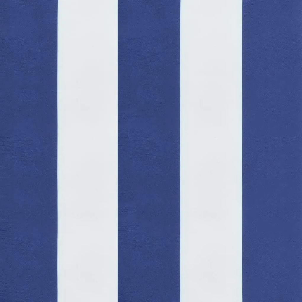 Μαξιλάρια Παλέτας 2 τεμ. Μπλε &amp; Λευκά Ριγέ από Ύφασμα Oxford - Μπλε