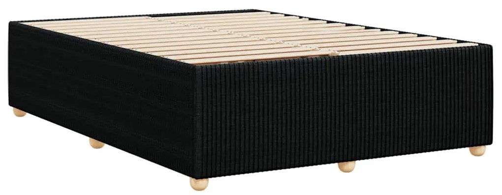 vidaXL Σκελετός Κρεβατιού Χωρίς Στρώμα Μαύρο 140x200 εκ.Υφασμάτινο