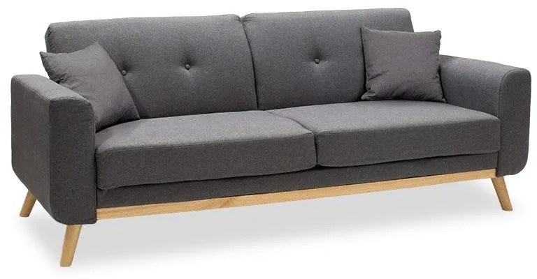 Καναπές - Kρεβάτι Carmelo Ύφασμα Ανθρακί 214x80x86 εκ. 214x80x86 εκ.