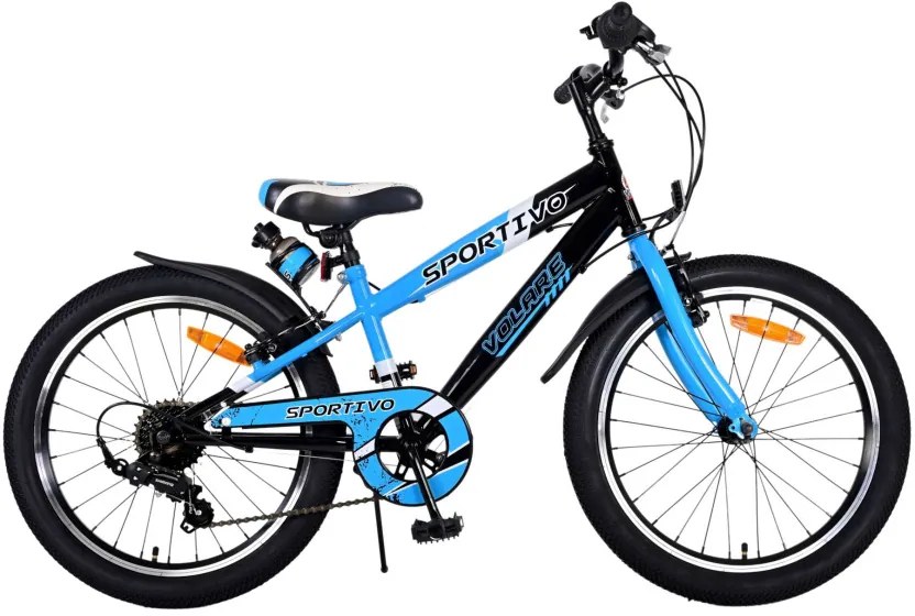 Sportivo 20 Inch 28 cm Boys 7SP Rim Brakes BlueBlackVolare