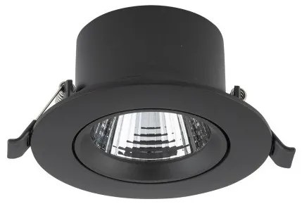Χωνευτό Σποτ Φωτιστικό Οροφής LED 5W Μαύρο-Ασημί 4000Κ Downlight Egina 10550 Nowodvorski 10550 Μαύρο-Ασημί