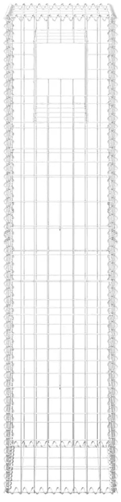 vidaXL Συρματοκιβώτια Στύλοι 2 τεμ. 40 x 40 x 180 εκ. Σιδερένιοι