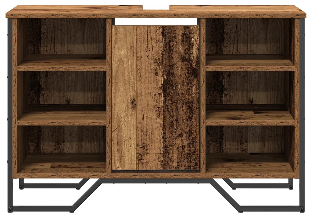 vidaXL ντουλάπι νιπτήρα  Παλιό ξύλο 91x35x60 cm Από στερεό ξύλο