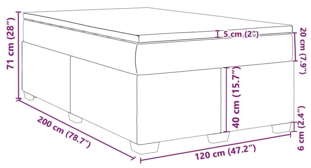 ΚΡΕΒΑΤΙ BOXSPRING ΜΕ ΣΤΡΩΜΑ TAUPE 120X200 ΕΚ. ΥΦΑΣΜΑΤΙΝΟ 3285127