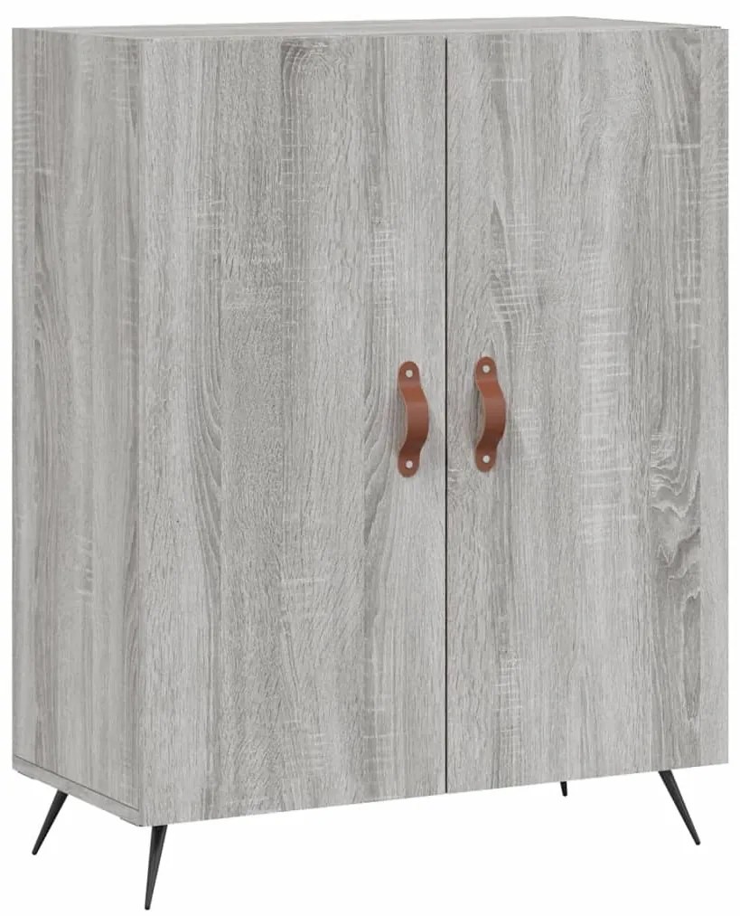 vidaXL Ντουλάπι Γκρι Sonoma 69,5 x 34 x 180 εκ. Επεξεργασμένο Ξύλο