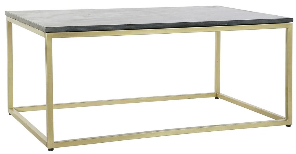 Τραπεζάκι Καφέ DKD Home Decor Μαύρο Χρυσό Μάρμαρο Σίδερο 100 x 61 x 43 cm
