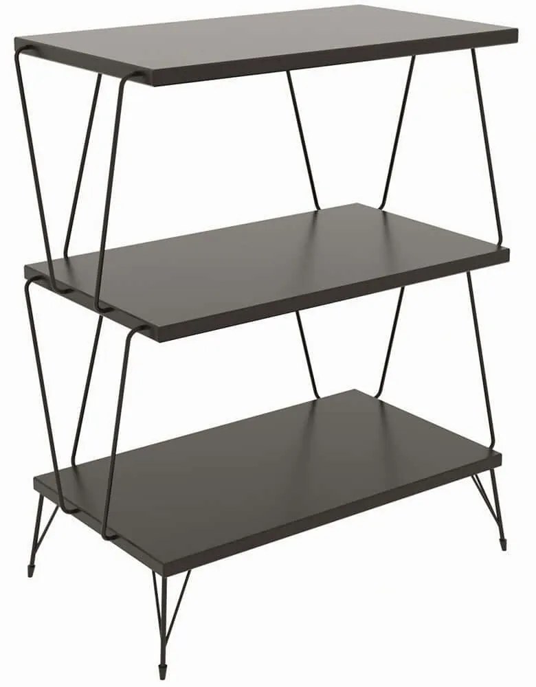 Τραπεζάκι Βοηθητικό Lazandos 854KLN4319 46x30x76cm Anthracite-Black