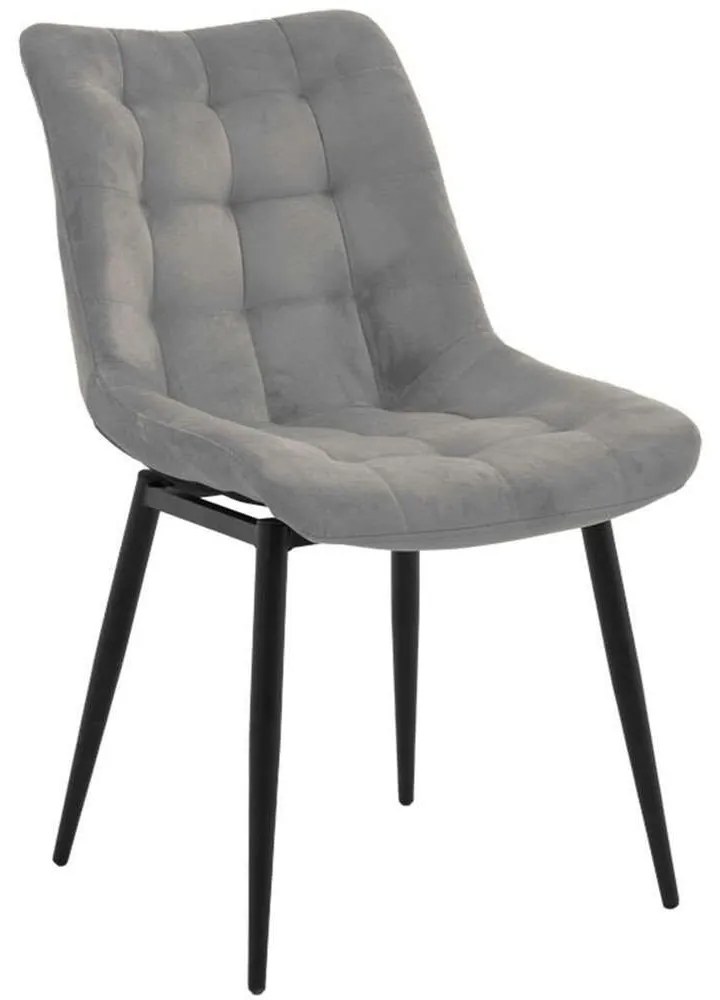 Καρέκλα Vittorio 264-000010 46x62x80cm Anthracite Βελούδο, Μέταλλο