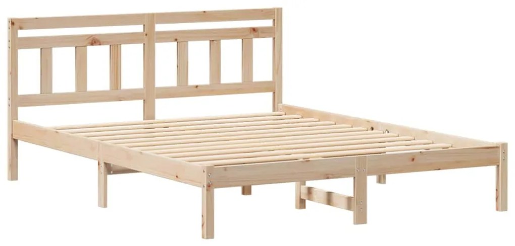 vidaXL Σκελετός Κρεβατιού Καφέ 160 x 200 cm Στερεά ξυλεία πεύκου