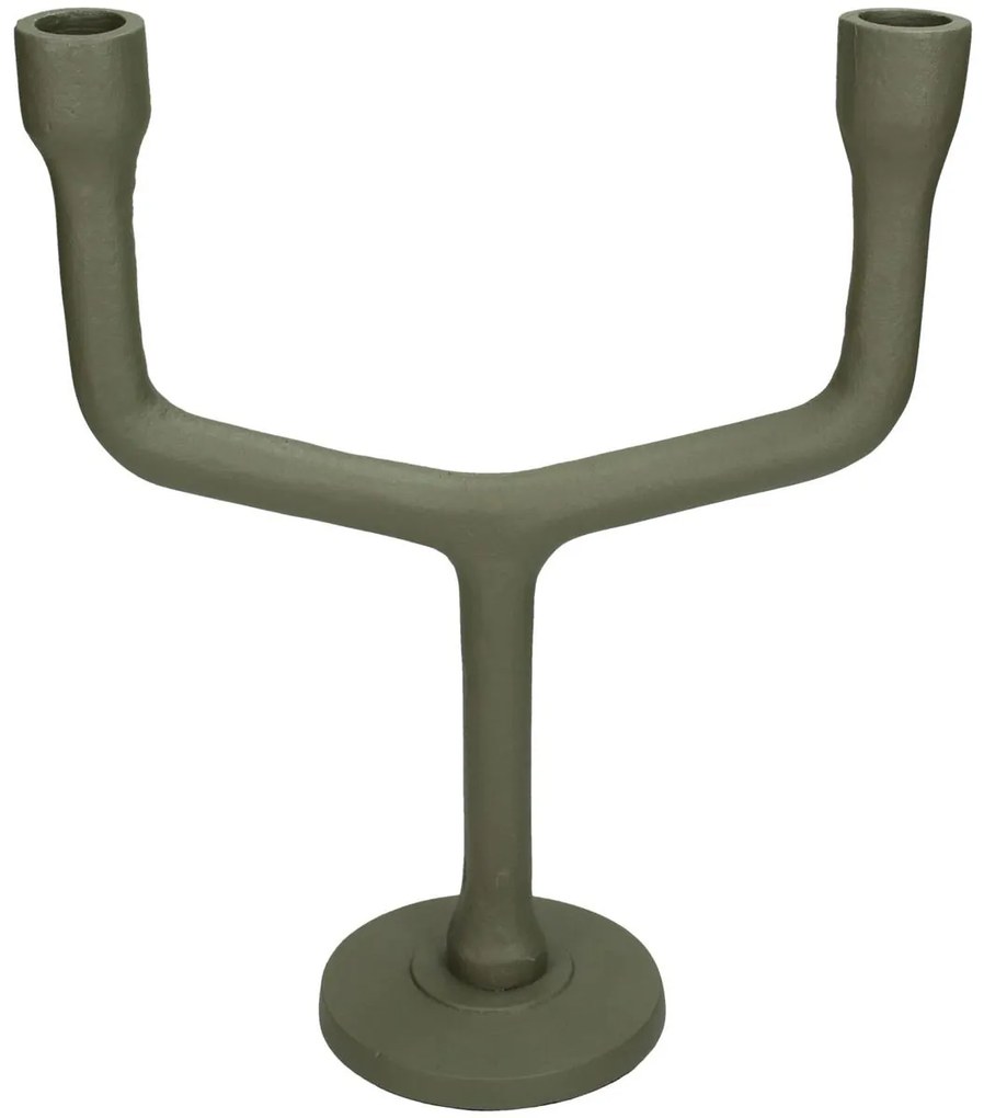 Κηροπήγιο ArteLibre Πράσινο Αλουμίνιο 23.5x10x28.5cm-05152944