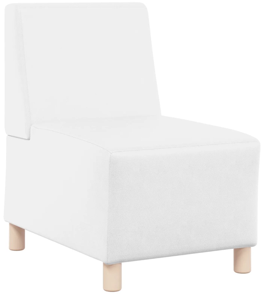 vidaXL Καναπέδες 2 pcs Λευκό 55 x 74 x 82 εκ. Τεχνητό δέρμα