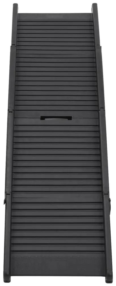vidaXL Ράμπα Σκύλου Πτυσσόμενη Μαύρη 153 x 40 x 12,5 εκ. από Πλαστικό