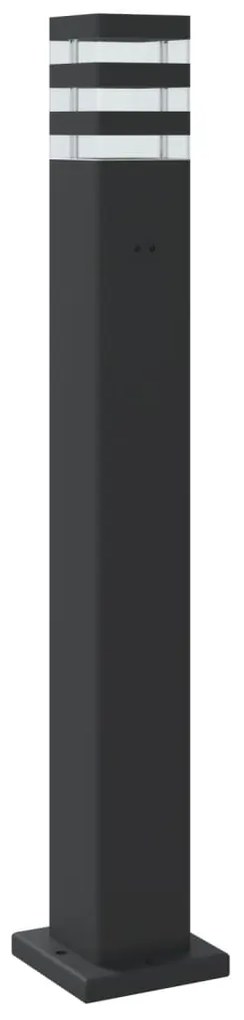 vidaXL Φωτιστικό Δαπέδου Εξ. Χώρου Αισθητ. 3 τεμ. Μαύρο 80 εκ. Ατσάλι