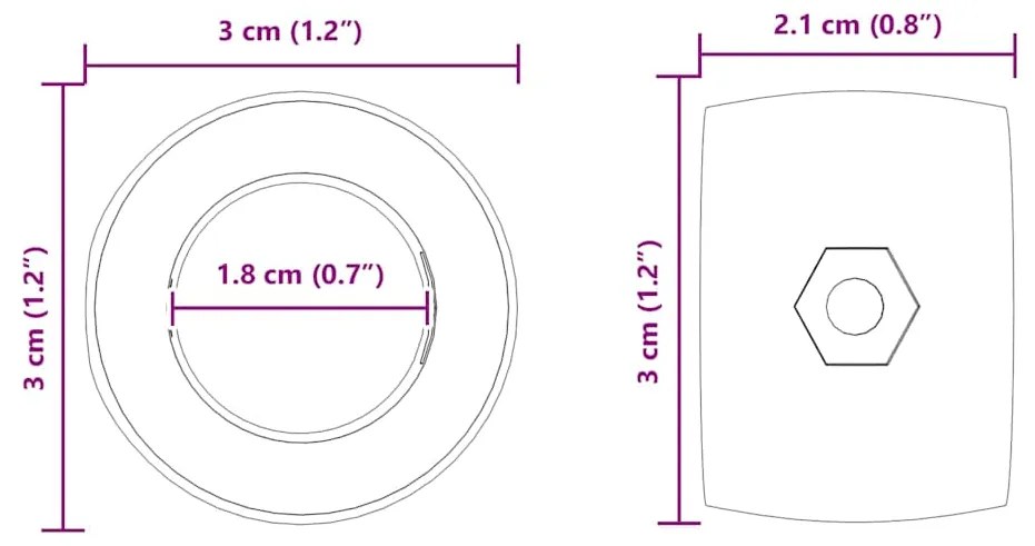 vidaXL Ρουλεμάν Ποδοσφαιρικής Τραπέζης 10 pcs Μαύρο 3 x 3 x 1,4 εκ.