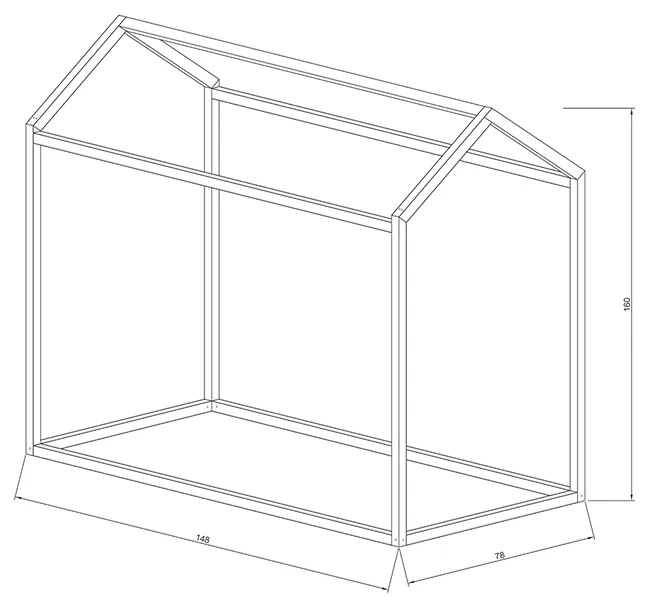 ΠΑΙΔΙΚΟ ΚΡΕΒΑΤΙ PALACE PAKOWORLD ΞΥΛΟ ΠΕΥΚΟΥ ΦΥΣΙΚΟ 70X140ΕΚ