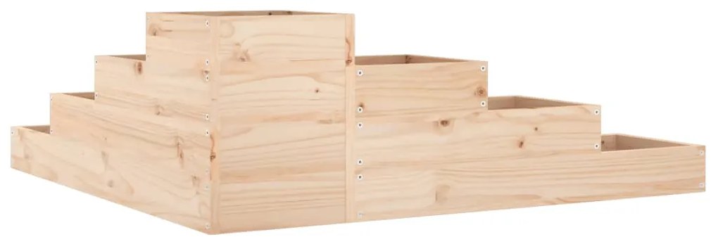 vidaXL Ζαρντινιέρα Κήπου 4 Επιπέδων 106x104,5x36 εκ. Μασίφ Ξύλο Πεύκου