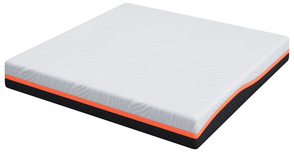vidaXL Στρώμα Λευκό, Γκρι 200 x 200 cm Pěna