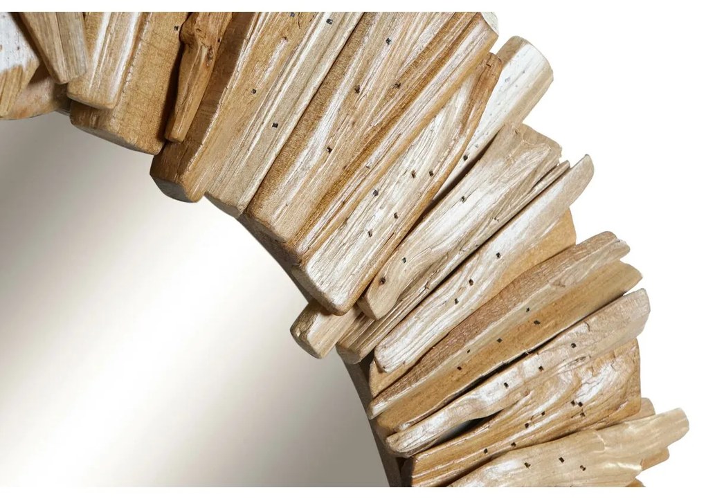 Τοίχο καθρέφτη DKD Home Decor Φυσικό Alpino Παλαιωμένο φινίρισμα 60 x 4 x 60 cm
