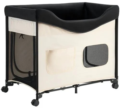 VEVOR Elevated Lounge Pet Bed Foldable Bunk Dog Bed with Wheels &amp; Side Bags XL