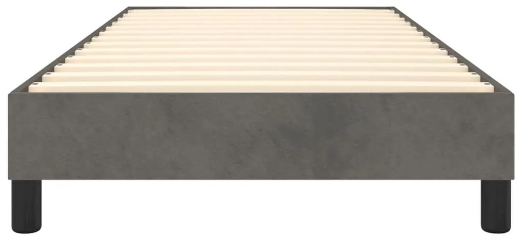vidaXL Σκελετός Κρεβατιού με Ελατήρια Σκ. Γκρι 90x190 εκ. Βελούδινο