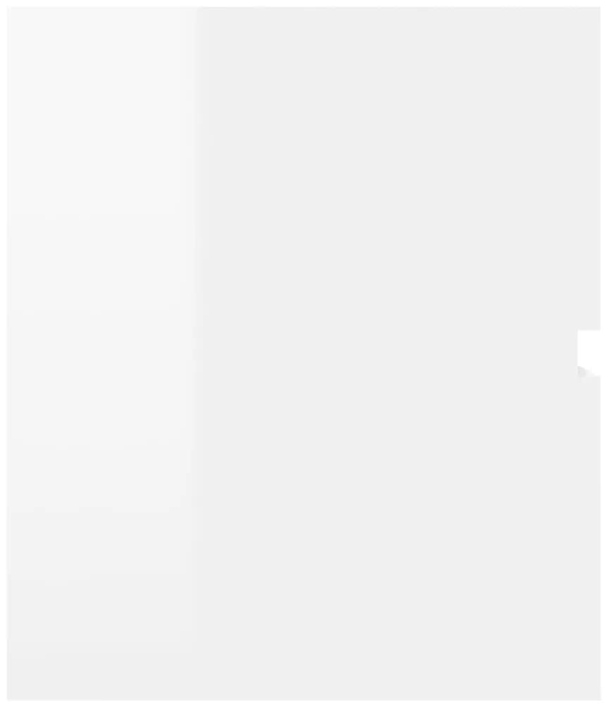 vidaXL Ντουλάπι Νιπτήρα Γυαλιστερό Λευκό 90x38,5x45 εκ. Μοριοσανίδα