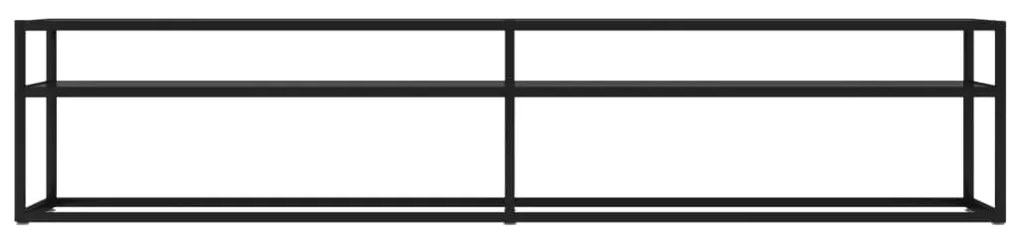 vidaXL Έπιπλο Τηλεόρασης Μαύρο 200 x 40 x 40,5 εκ. από Γυαλί Ασφαλ.