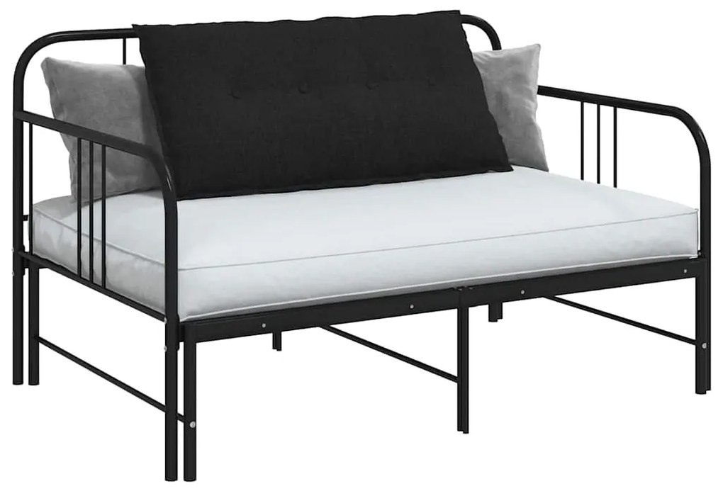 vidaXL Μαξιλάρι Πλάτης Μαύρο 100 x 19 x 50 εκ ύφασμα