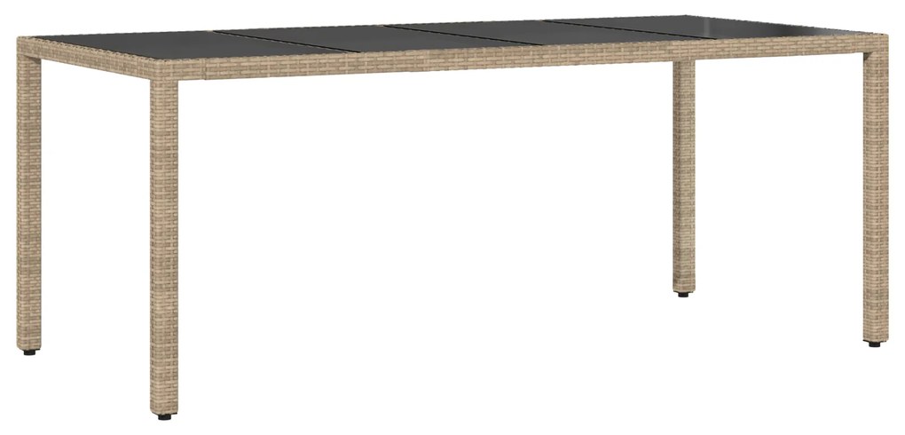 vidaXL Σέτ φαγητού για κήπο 7 pcs Μπεζ 190 x 90 x 75 cm