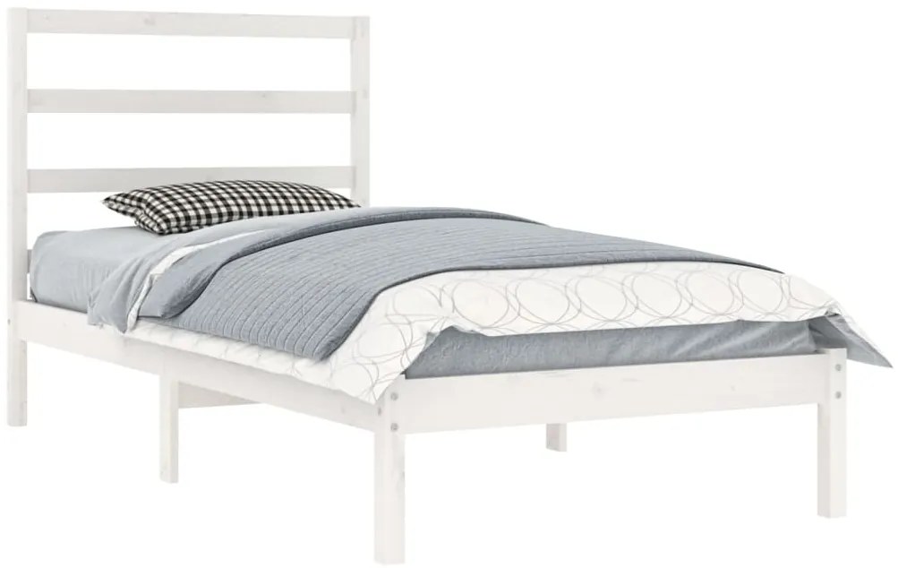 vidaXL Σκελετός Κρεβ. Χωρίς Στρώμα Λευκό 90x200 εκ Μασίφ Πεύκο