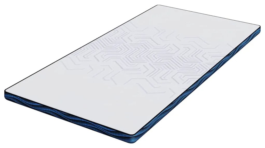 vidaXL Στρώμα επικάλυψης Λευκό 90 x 200 x 6 εκ Υφασμα Jacquard