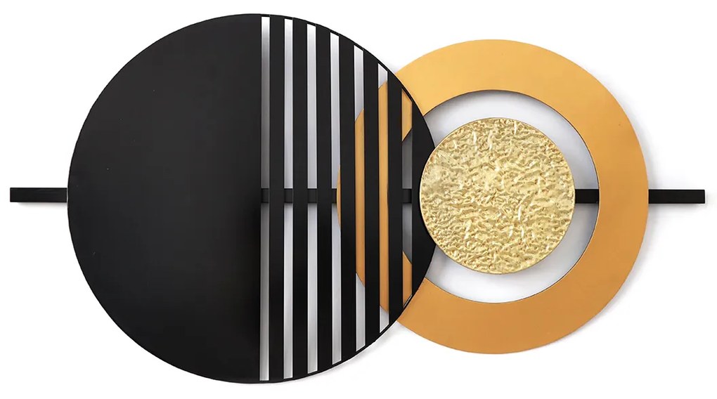 Διακοσμητικό Τοίχου ArteLibre Γεωμετρικά Σχήματα Μέταλλο 96x50x4cm