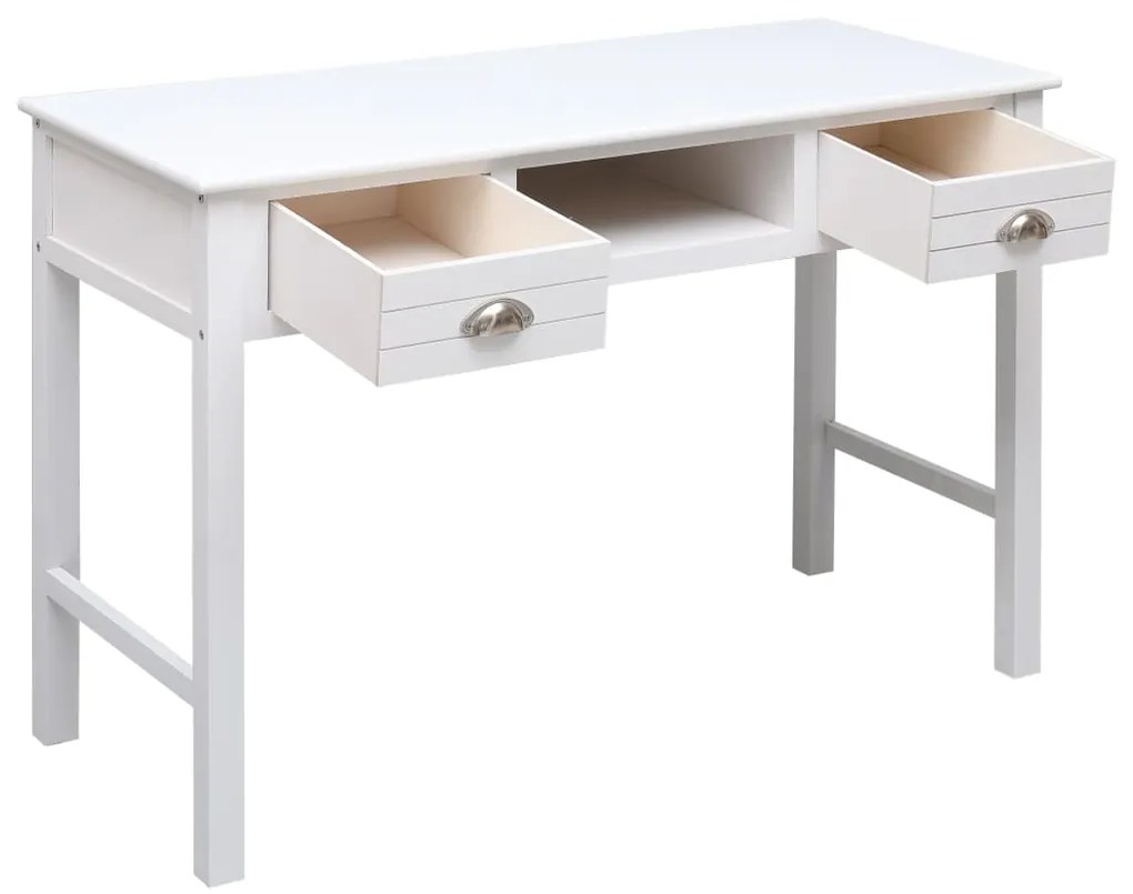 vidaXL Γραφείο Λευκό 110 x 45 x 76 εκ. Ξύλινο
