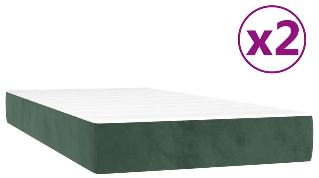 ΚΡΕΒΑΤΙ BOXSPRING ΜΕ ΣΤΡΩΜΑ ΣΚΟΥΡΟ ΠΡΑΣΙΝΟ 200X200ΕΚ. ΒΕΛΟΥΔΙΝΟ 3144702