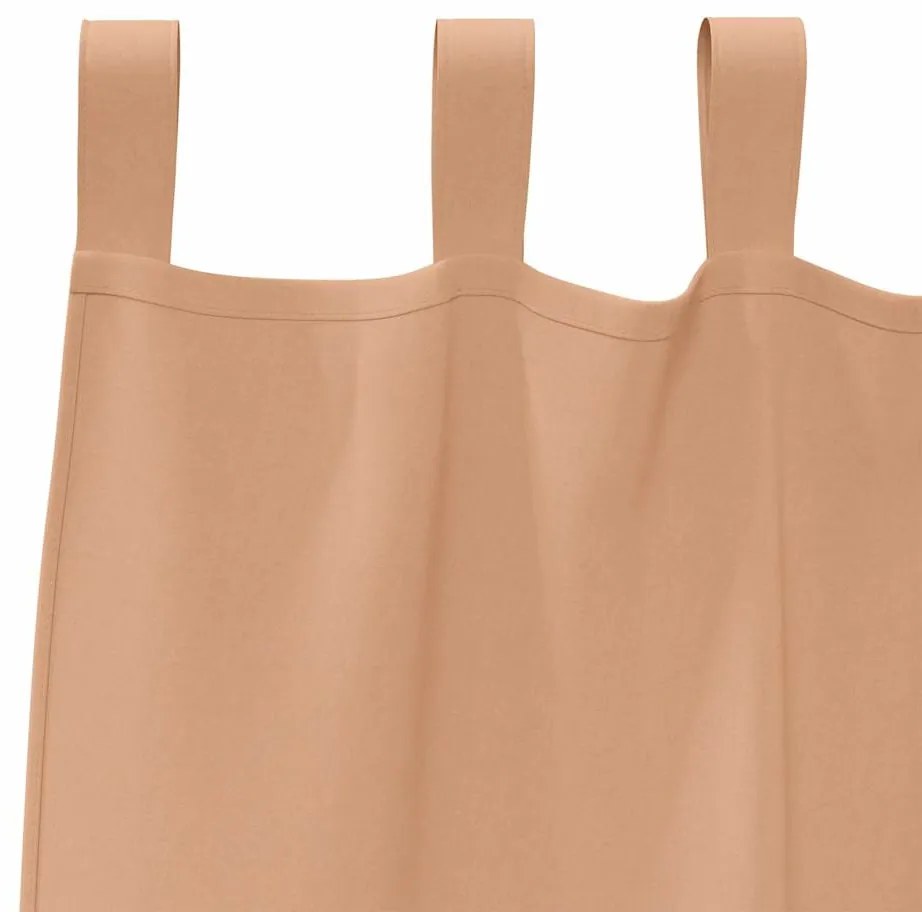 vidaXL Κουρτίνες 2 pcs Ανοιχτό καφέ 245x140εκ. Πολυεστέρας