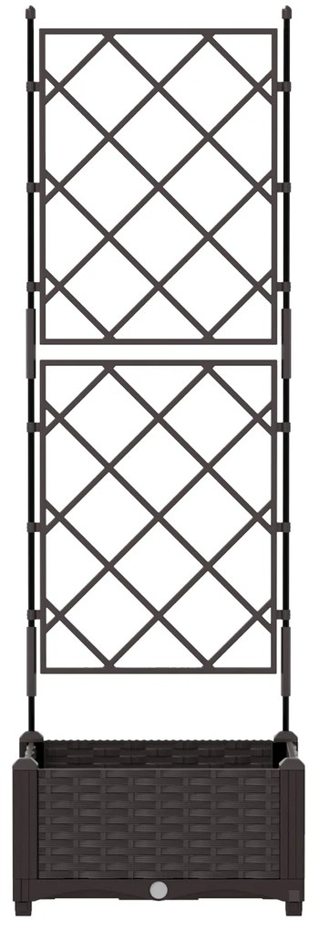 vidaXL Γλάστρα Κήπου με Στηρίγματα Καφέ 40x40x125,5 εκ