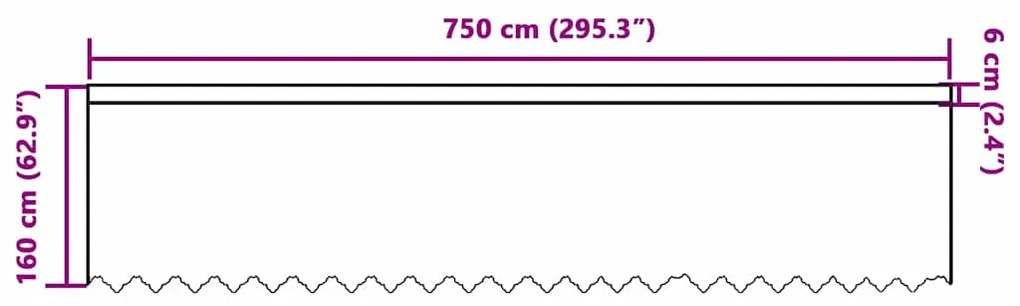 vidaXL Κουρτίνες με κουρτίνες Άλλο Λευκό 750 x 160 εκ. Πολυεστέρας