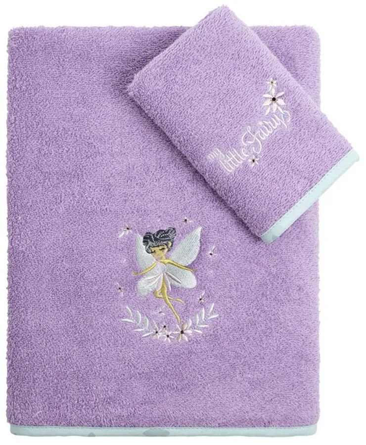 Πετσέτες Παιδικές Feya (Σετ 2τμχ) Purple Nima Towels Set 70x140cm 100% Βαμβάκι