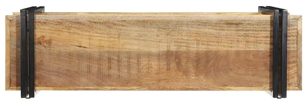 Ράφι τοίχου 110x33x45 cm Στερεό ακατέργαστο ξύλο Mango - Καφέ