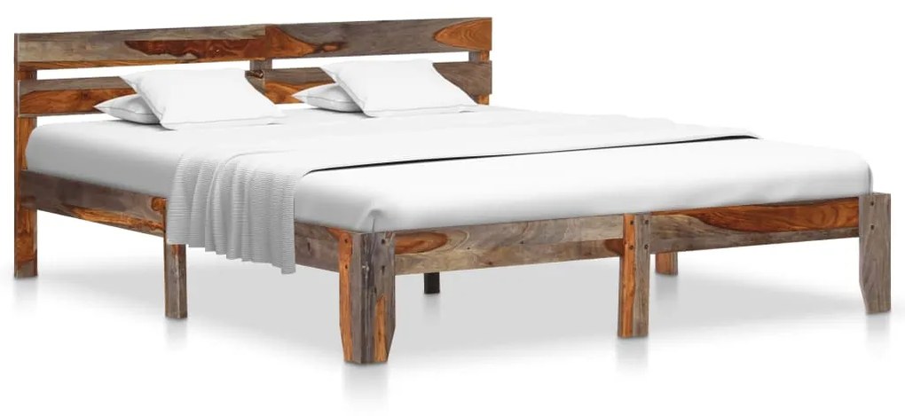 vidaXL Πλαίσιο Κρεβατιού 160 x 200 εκ. από Μασίφ Ξύλο Sheesham
