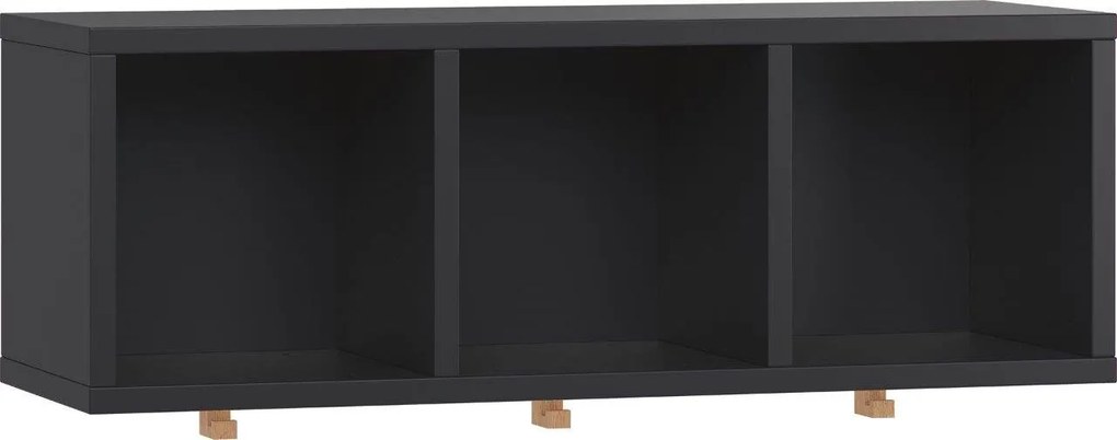 Ράφι τοίχου Simple με γαντζάκια-Μαύρο - 35.00Χ30.00Χ90.00cm