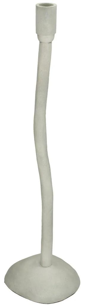 Κηροπήγιο ArteLibre Ιβουάρ Αλουμίνιο 14x13x52cm
