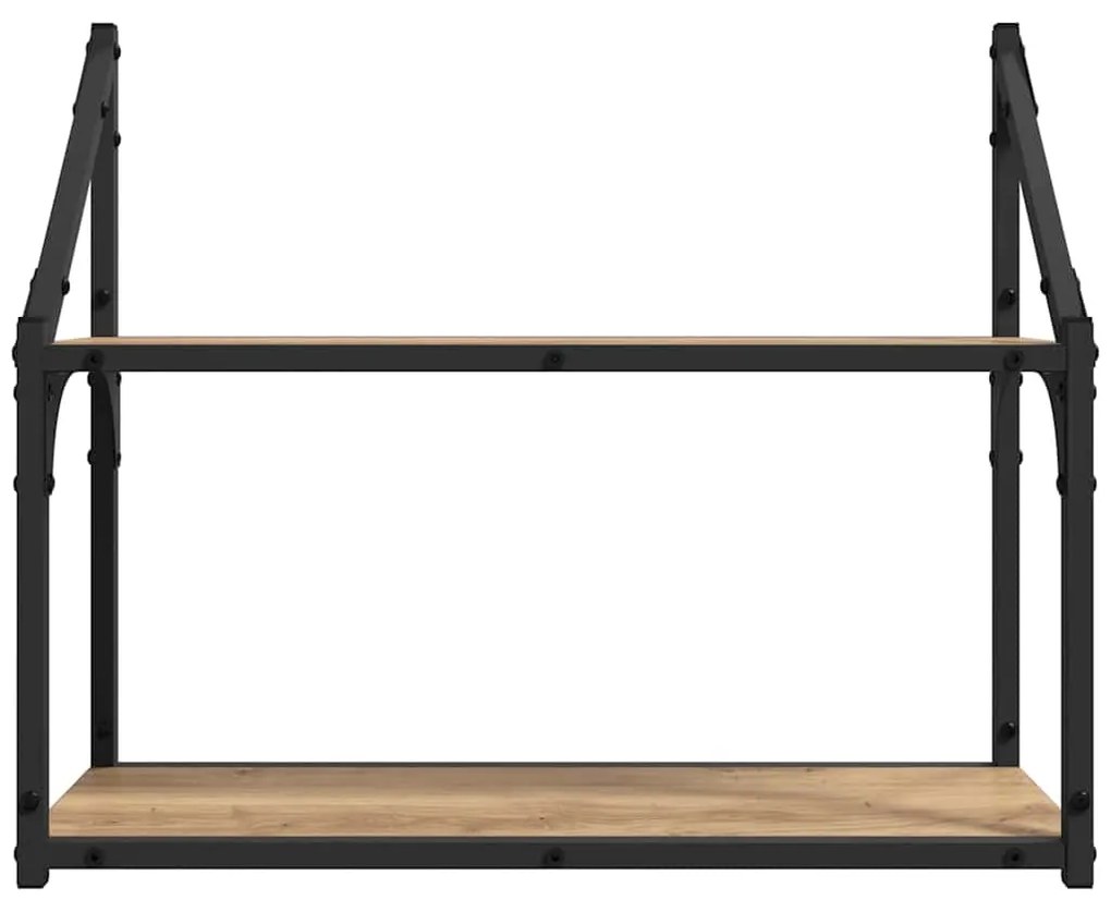 vidaXL Ράφι Τοίχου artisan δρυς 60 x 21 x 51 cm Επεξεργασμένο ξύλο