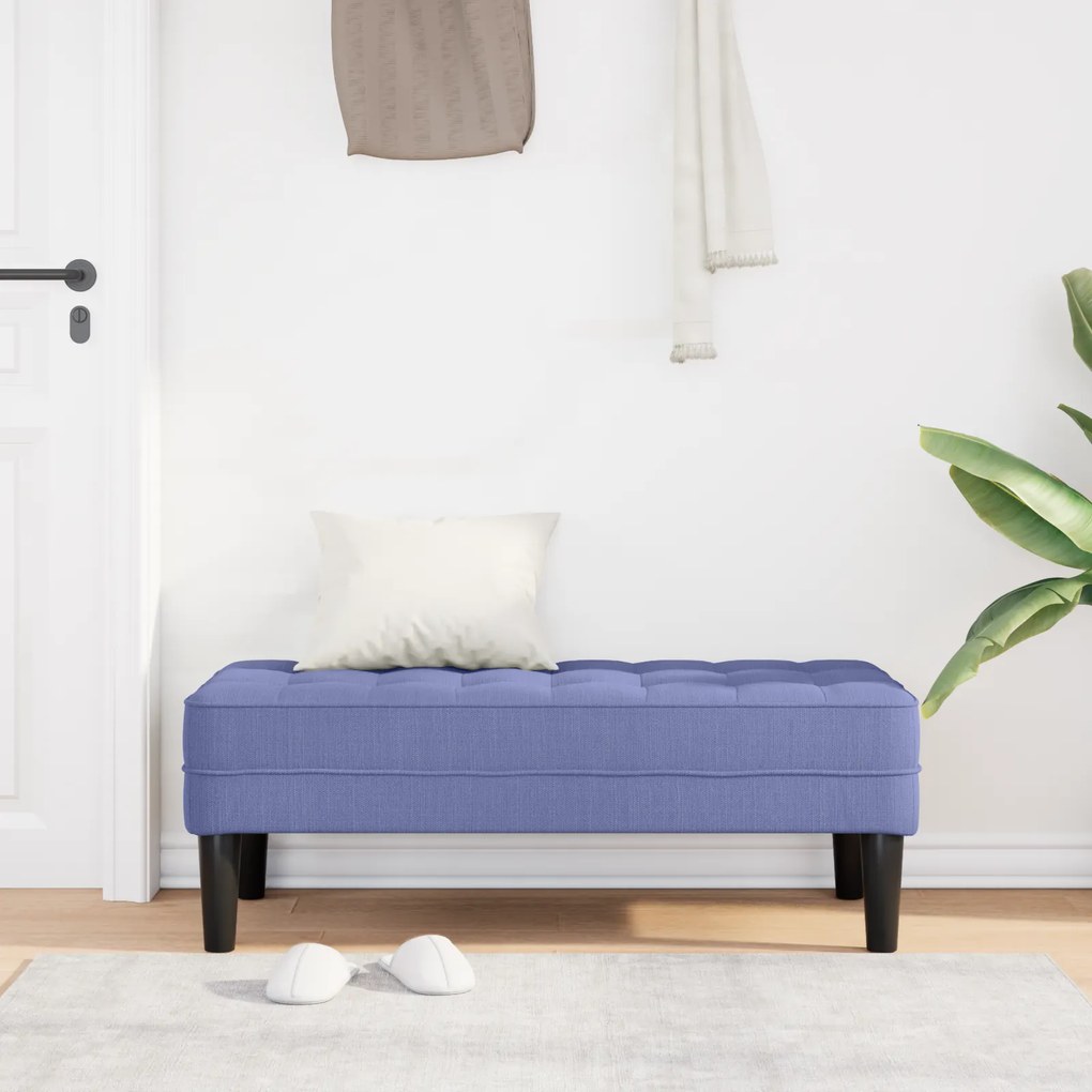 vidaXL Παγκάκι Τζην Μπλε 113x57x39 εκ. Υφασμάτινο