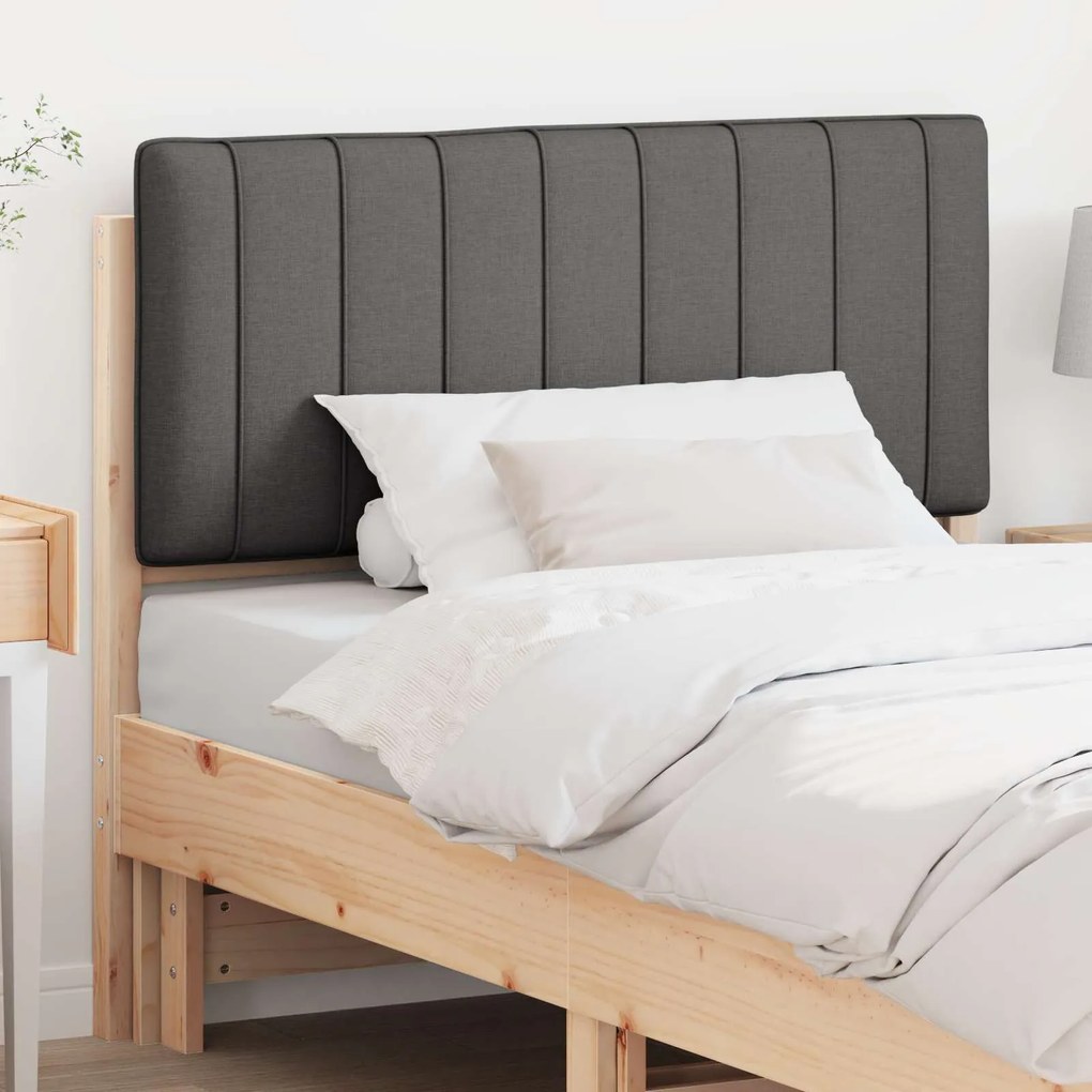 vidaXL Ταπετσαρισμένο κεφαλάρι με κεφαλάρι Καφέ και Σκούρο Γκρι 100 cm