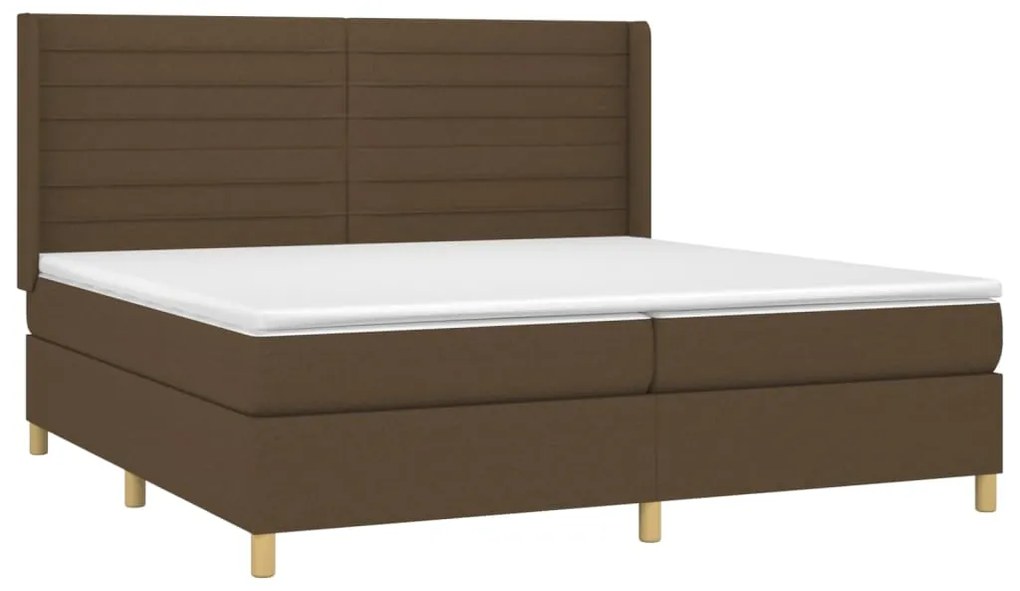 ΚΡΕΒΑΤΙ BOXSPRING ΜΕ ΣΤΡΩΜΑ ΣΚΟΥΡΟ ΚΑΦΕ 200X200 ΕΚ. ΥΦΑΣΜΑΤΙΝΟ 3132100