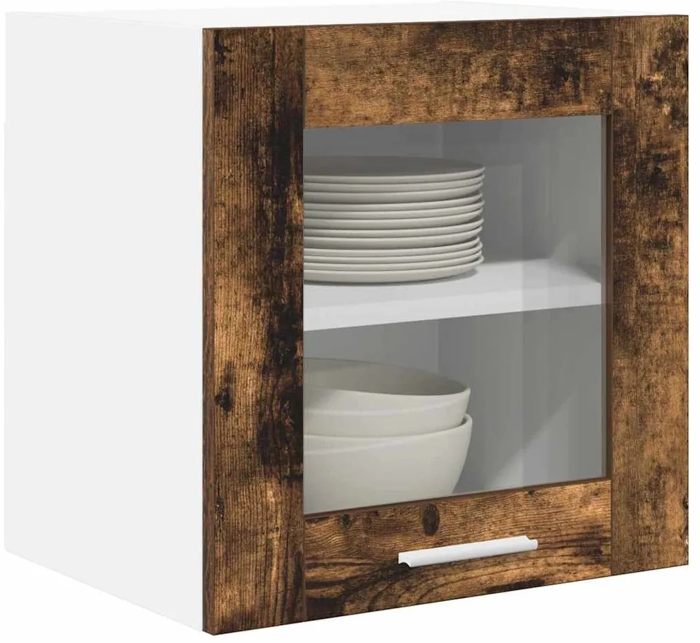 vidaXL Κρεμαστό ντουλάπι Riga 2 pcs Καπνιστό Δρύς 40 x 31 x 40 εκ.